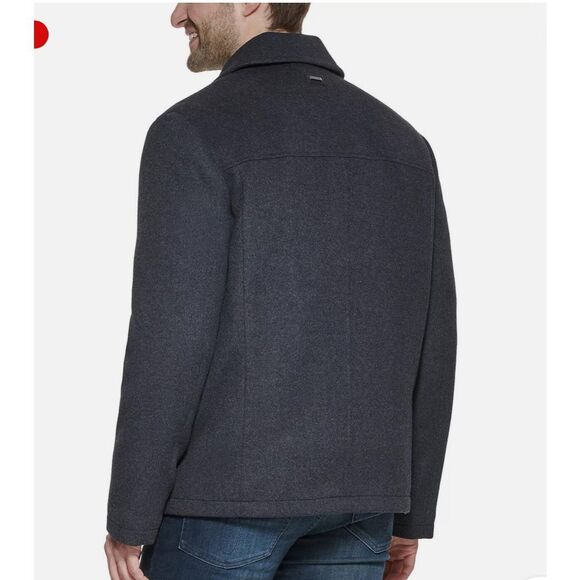 Calvin Klein NWT Wool Hipster Jacket - Charcoal Med - Picture 2 of 4